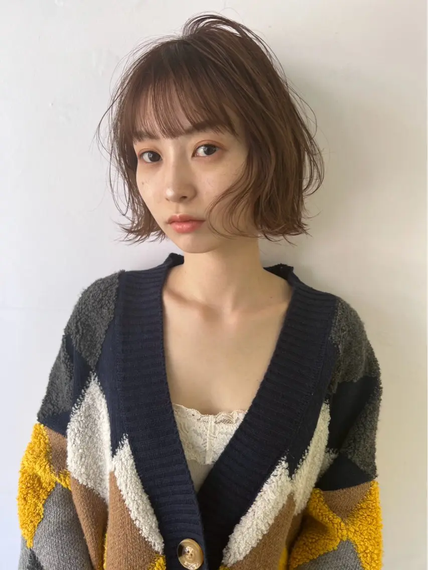 ショート カラー ヘアアレンジ ヘアカラー 庄司 理音のヘアスタイル