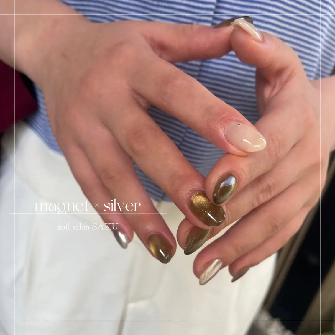 ネイル ニュアンスネイル シンプルネイル SAKU nail 作島茜のネイルデザイン