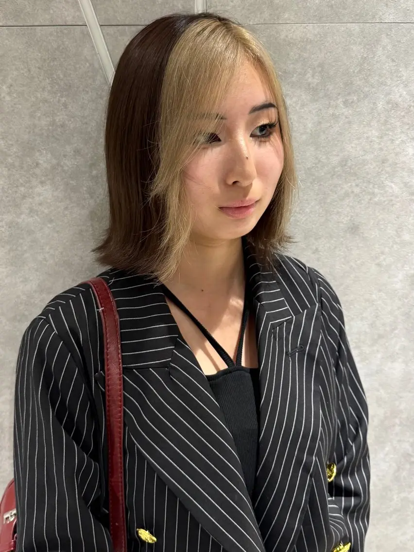 ミディアム カラー デザインカラー カット ヘアカラー けー すけのヘアスタイル