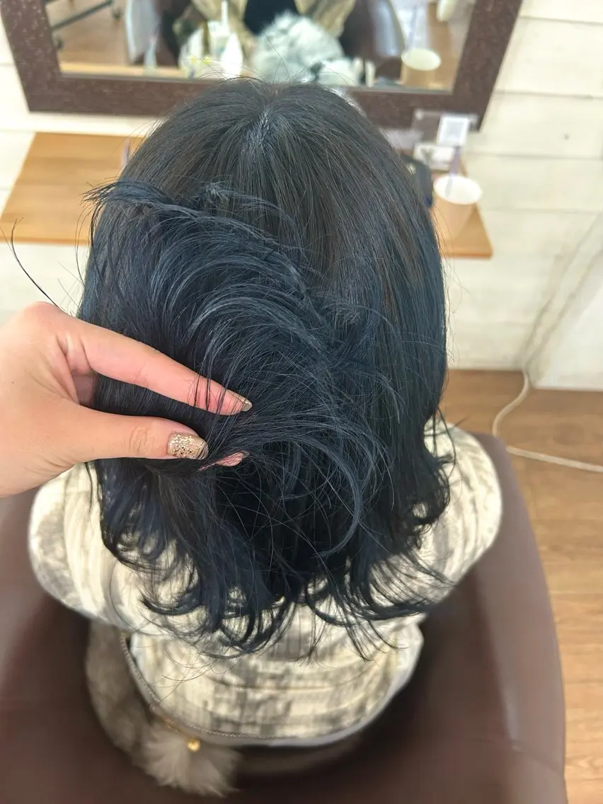 ミディアム ヘアカラー トリートメント 楯岩 さくらのヘアスタイル