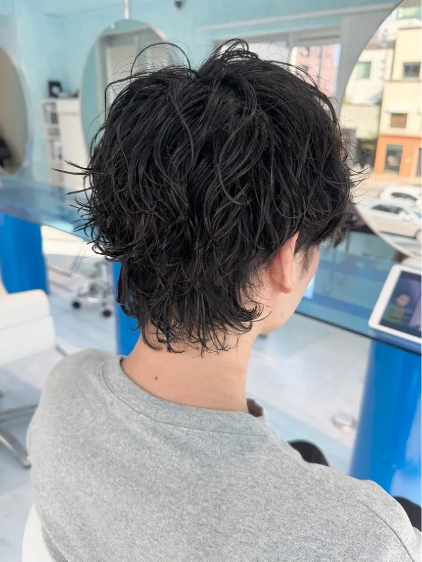 ショート パーマ カット パーマ AMITYメンズ特化 ASUMIのヘアスタイル