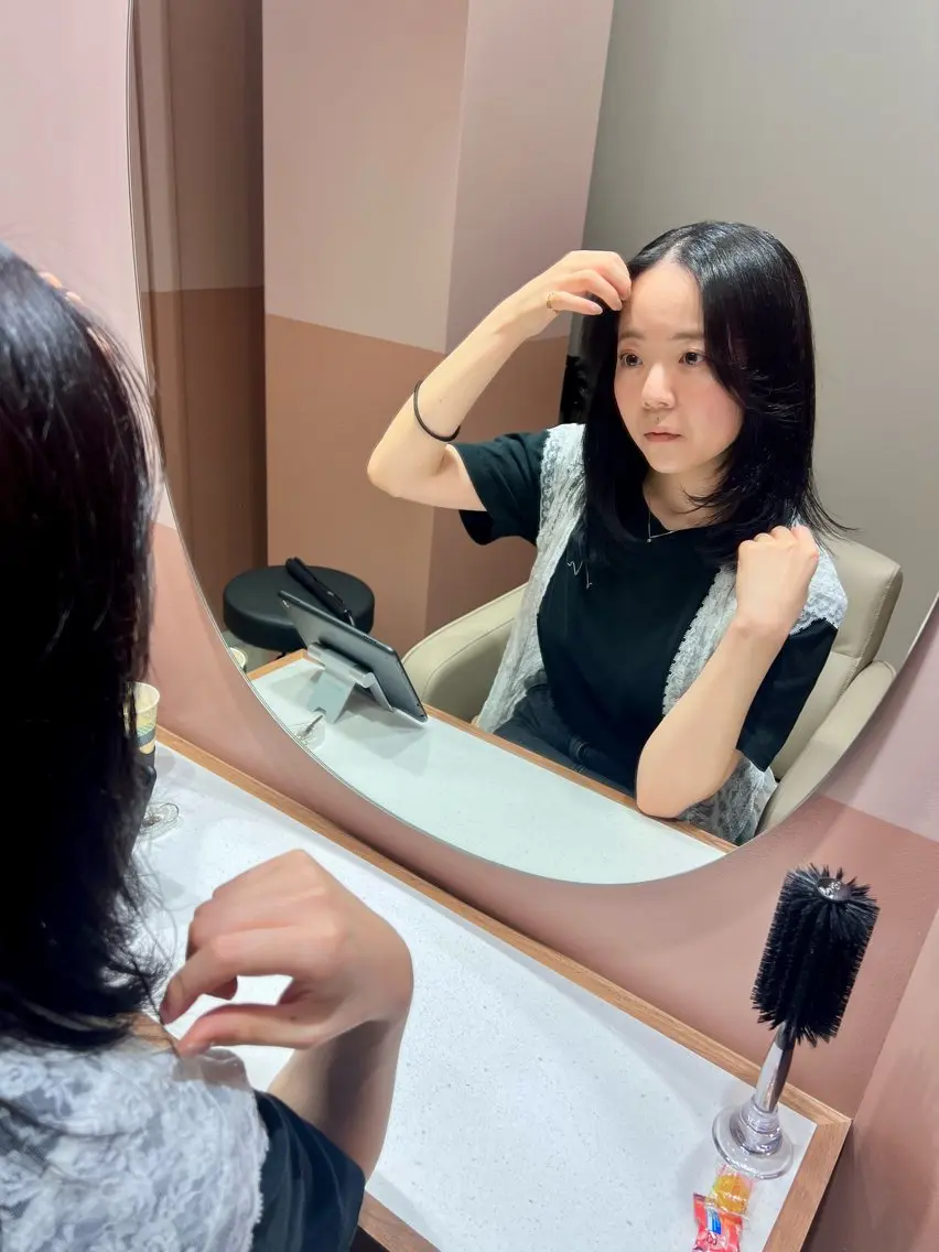 ミディアム レイヤーカット カット ヘアカラー トリートメント レイヤー/韓国/艶髪 /タカマサのヘアスタイル