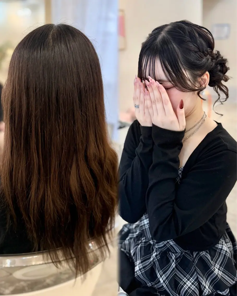 セミロング ヘアアレンジ ヘアセット 梅田茶屋町ヘアセット 🎀RIONA🎀のヘアスタイル