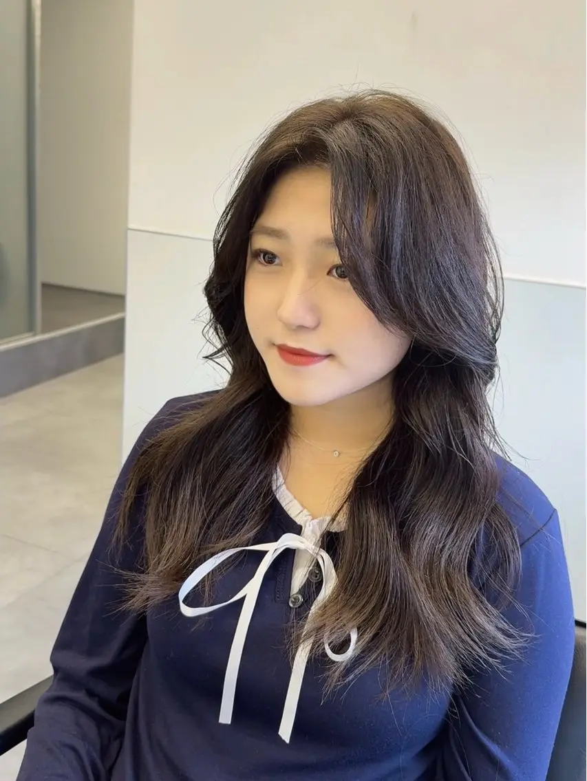 ロング カラー 韓国風ヘア レイヤーカット トリートメント ワンホンヘア カット ヘアカラー トリートメント 韓国ヘア🇰🇷 スズキのヘアスタイル