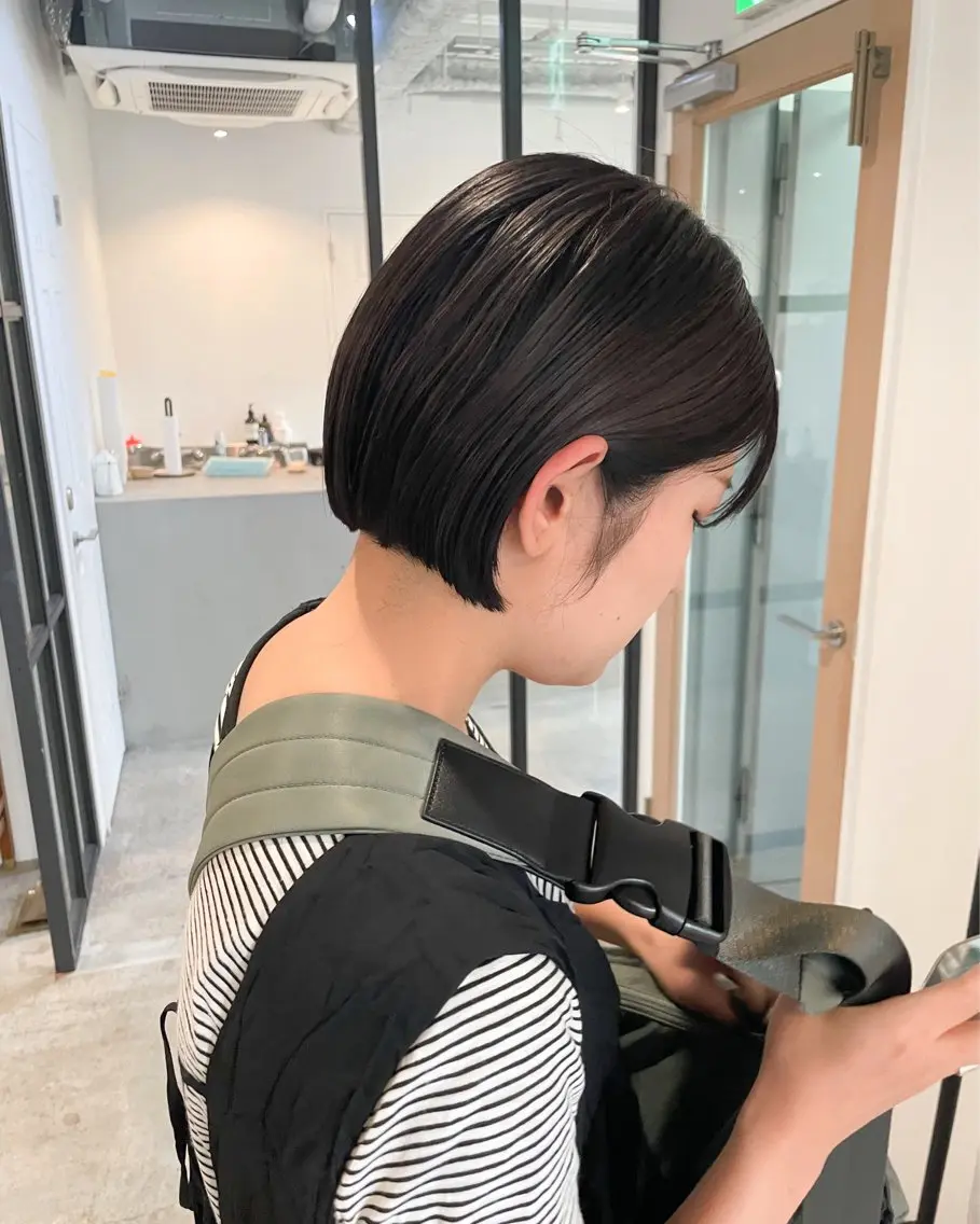 ショート カラー ボブ カット ヘアカラー トリートメント Takuma Suzuki中目黒のヘアスタイル