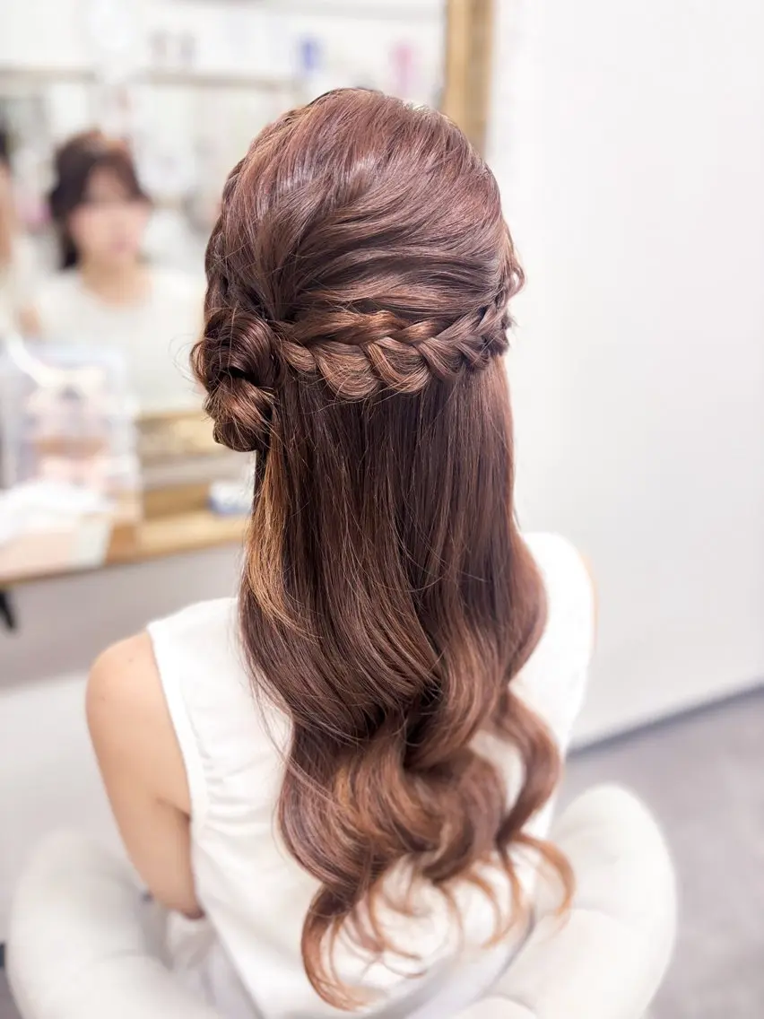 セミロング ヘアアレンジ ヘアセット ⭐︎moe 【ヘアメイク🧸】のヘアスタイル