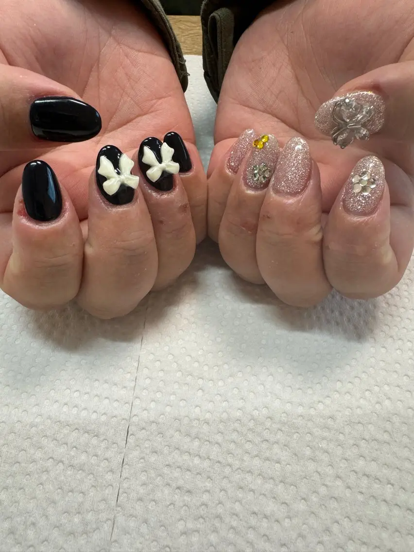 ネイル アートネイル フレンチネイル 韓国ネイル マグネットネイル 持ち込み MH_ Nailのネイルデザイン