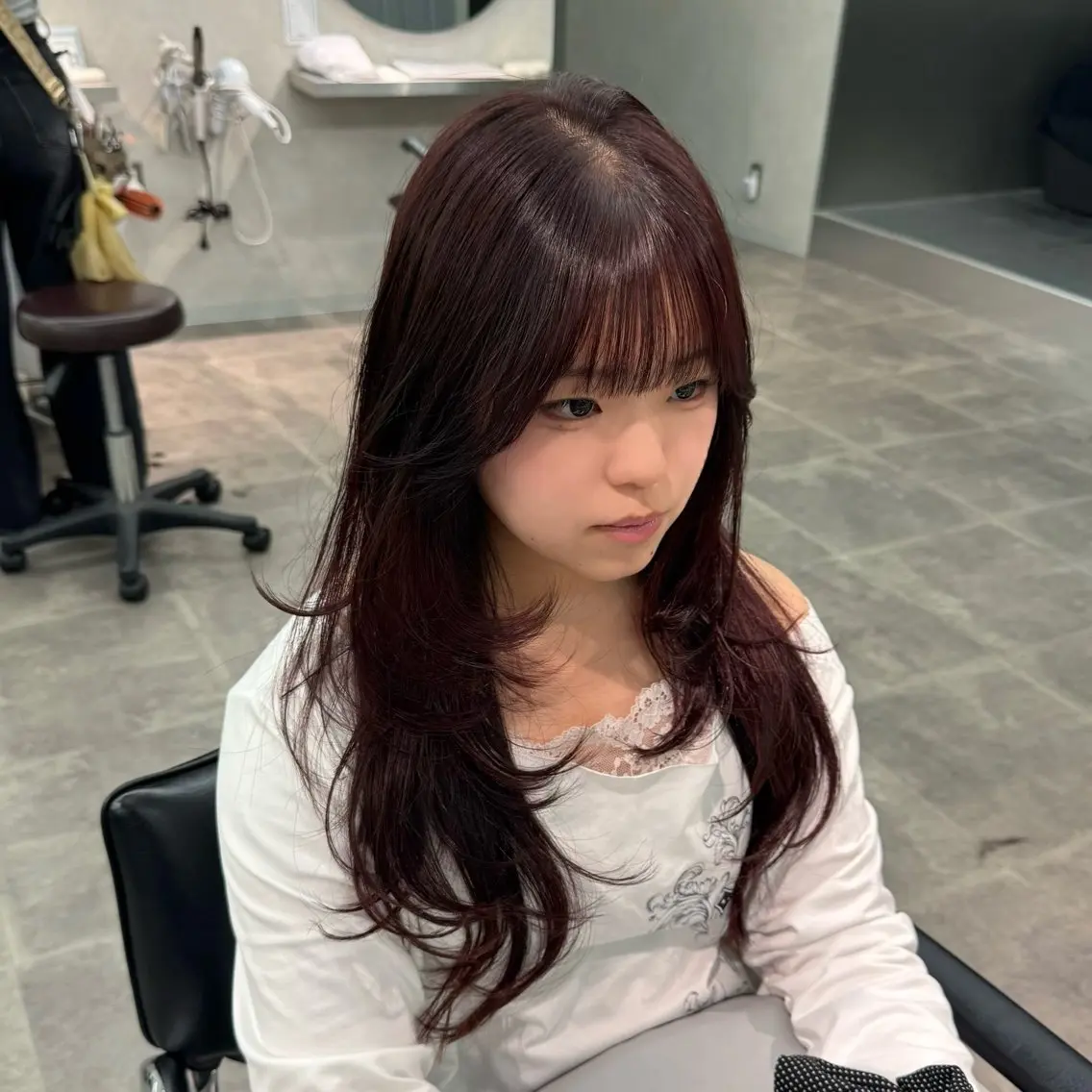 ロング カット ヘアカラー 韓国特化🇰🇷千葉 /レイヤーカット竜生のヘアスタイル