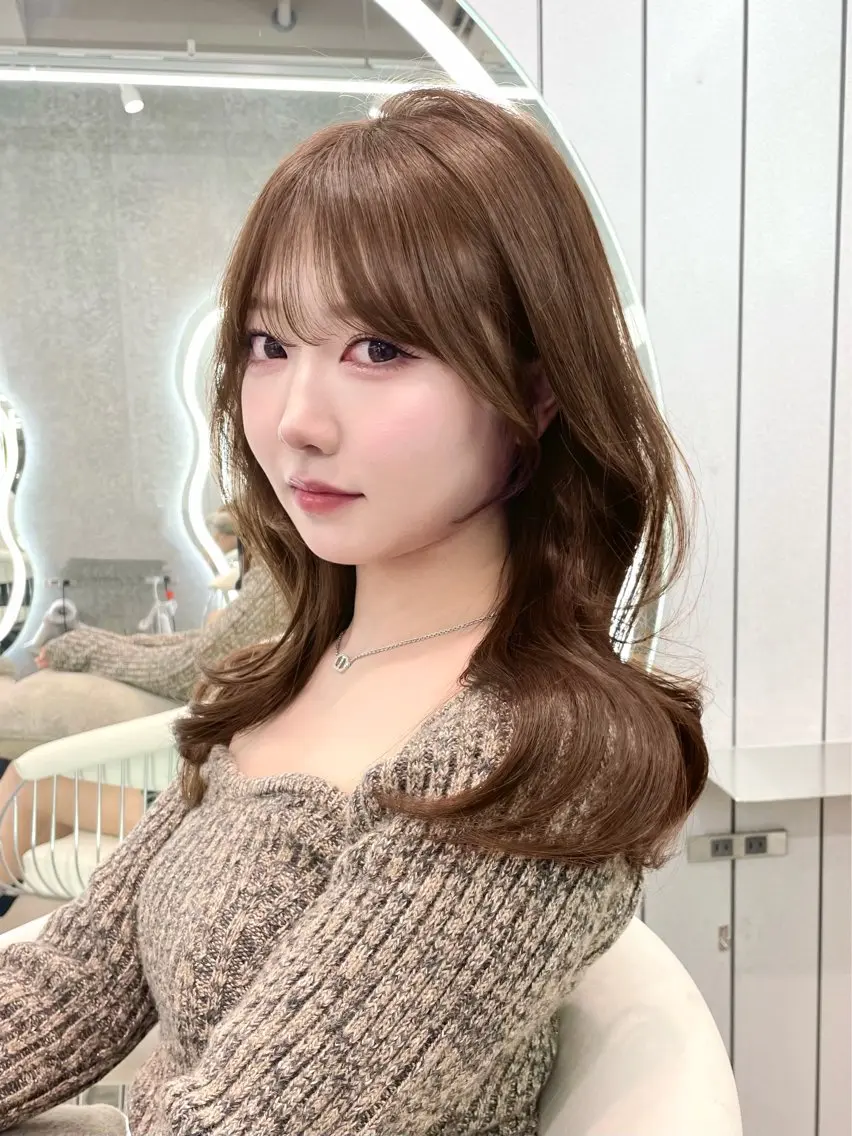 セミロング カラー カット ヘアカラー トリートメント ヘアセット 縮毛矯正ブリーチなし 🍒❤ゆうきのヘアスタイル