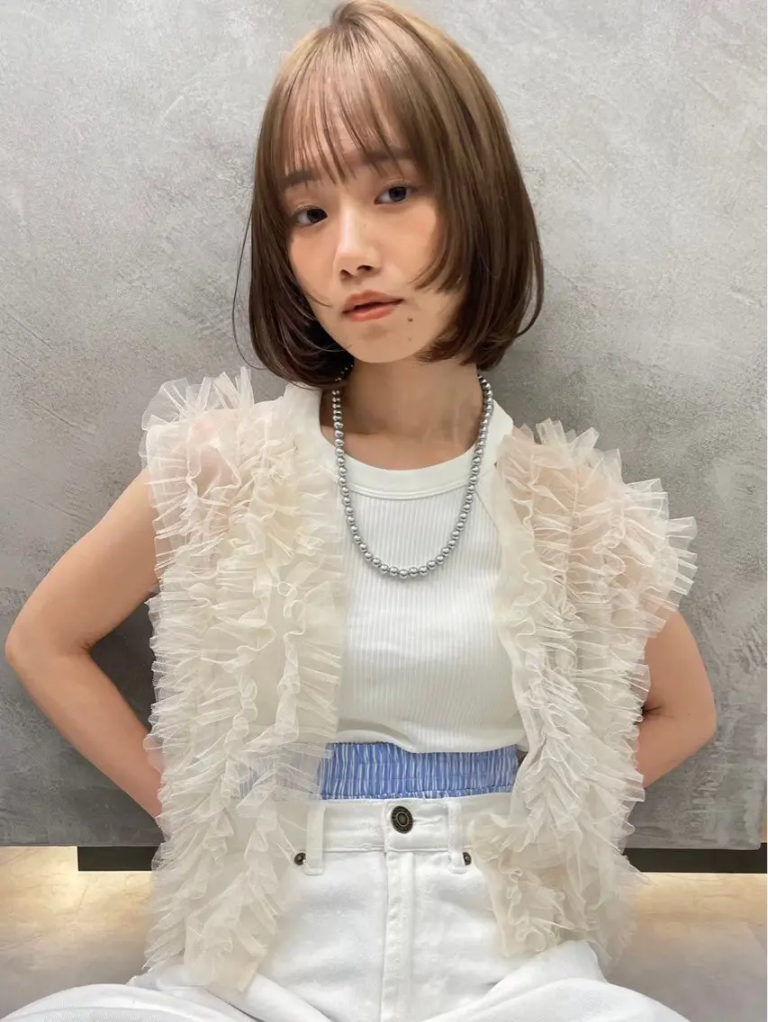 【前髪も合わせて🌼】カット+カラー+前髪縮毛矯正+うる艶トリートメント💎⸝⋆(カット/カラー/髪質改善/浦和)の写真