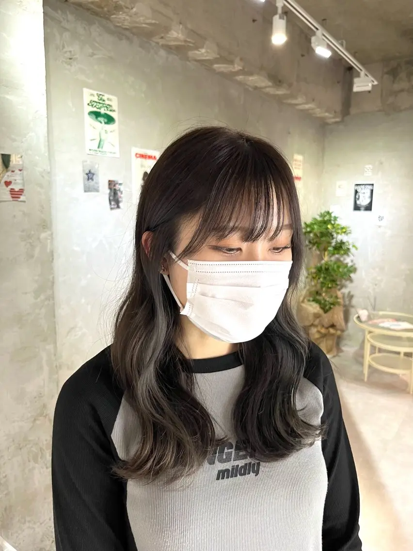 ロング カラー カット ヘアカラー トリートメント yuuna ✮ door whiteのヘアスタイル