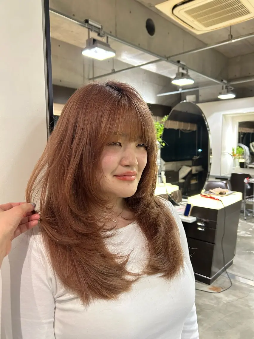ロング カット ヘアカラー トリートメント NanaKo 表参道 レイヤー/ハッシュのヘアスタイル