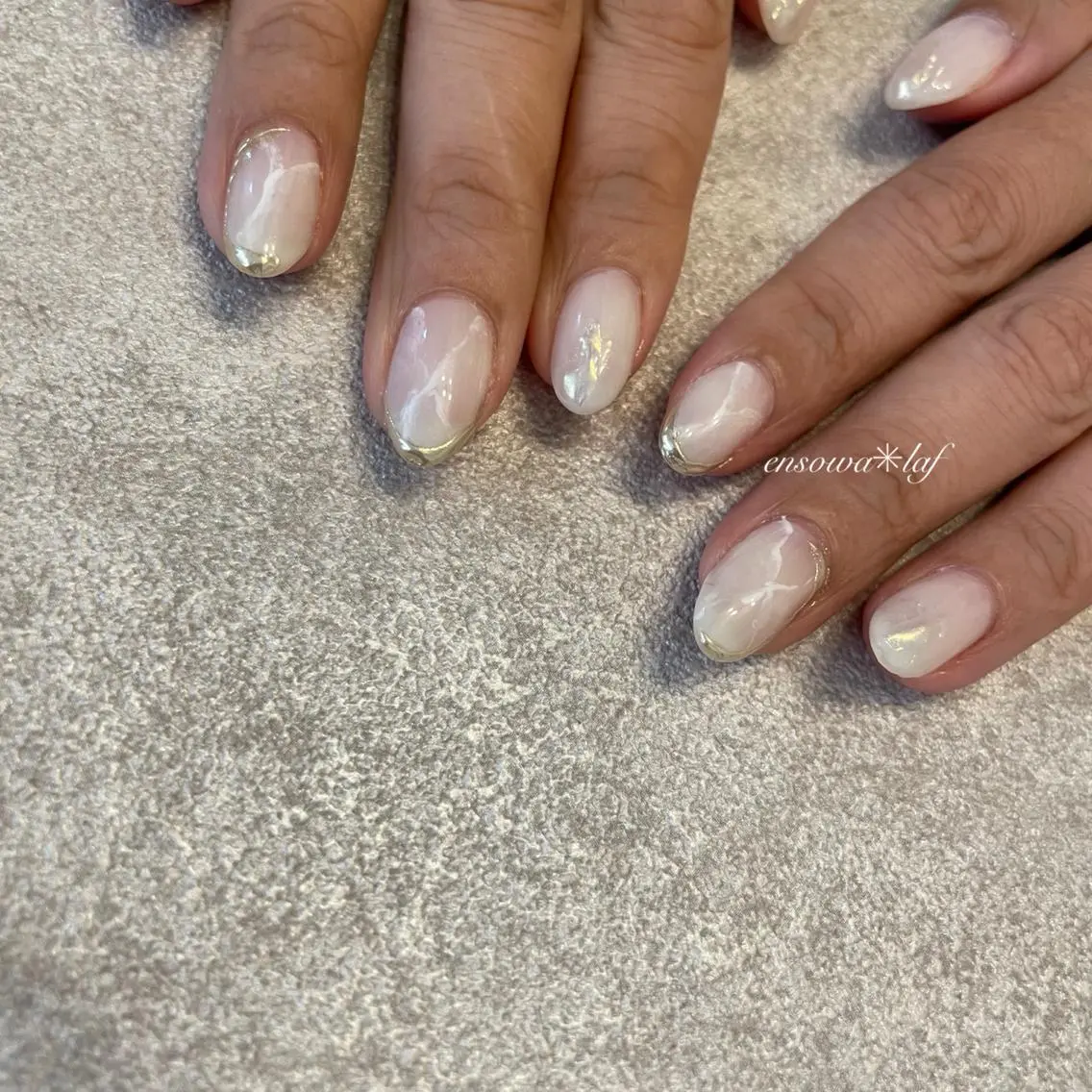 ネイル アートネイル オーロラネイル クリアネイル フレンチネイル ジェルネイル ensowa✱laf NAILのネイルデザイン