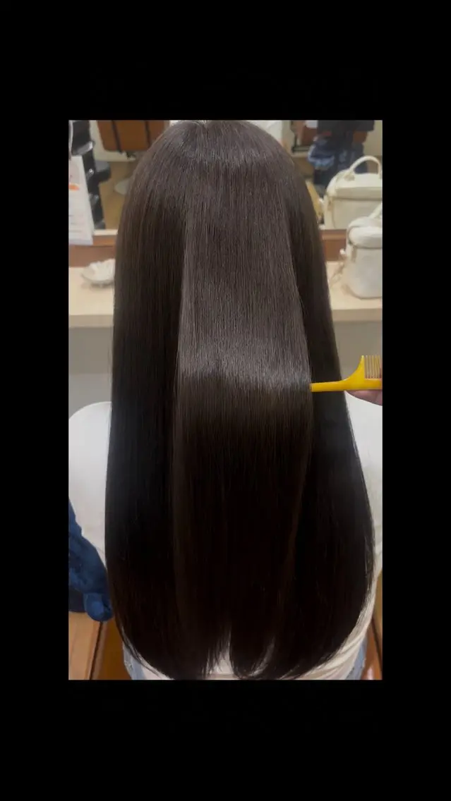 ロング カラー 透明感カラー ヘアカラー トリートメント 山本雪羽/ エアービジューのヘアスタイル