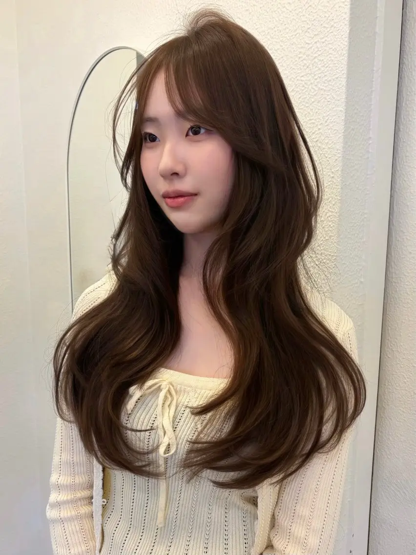 ロング ロングレイヤー ハッシュカット レイヤーカット ロング 髙杉 心のヘアスタイル