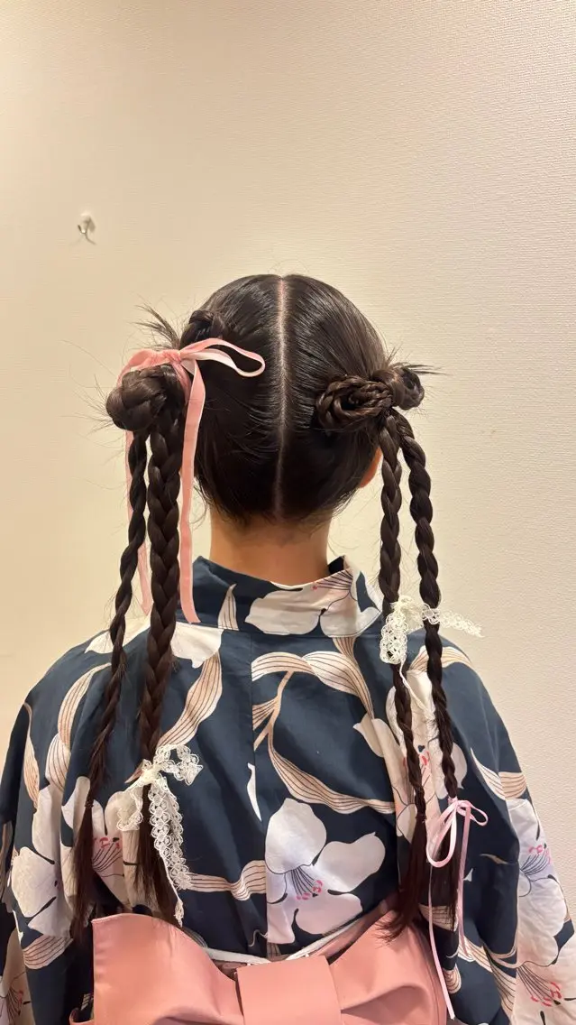 ヘアアレンジ ヘアセット momo ⋆𐙚 ̊.のヘアスタイル