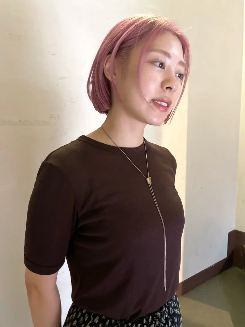 ミディアム カラー カット ヘアカラー トリートメント 安部佑哉/ハイトーン /グランジ/レイヤーのヘアスタイル