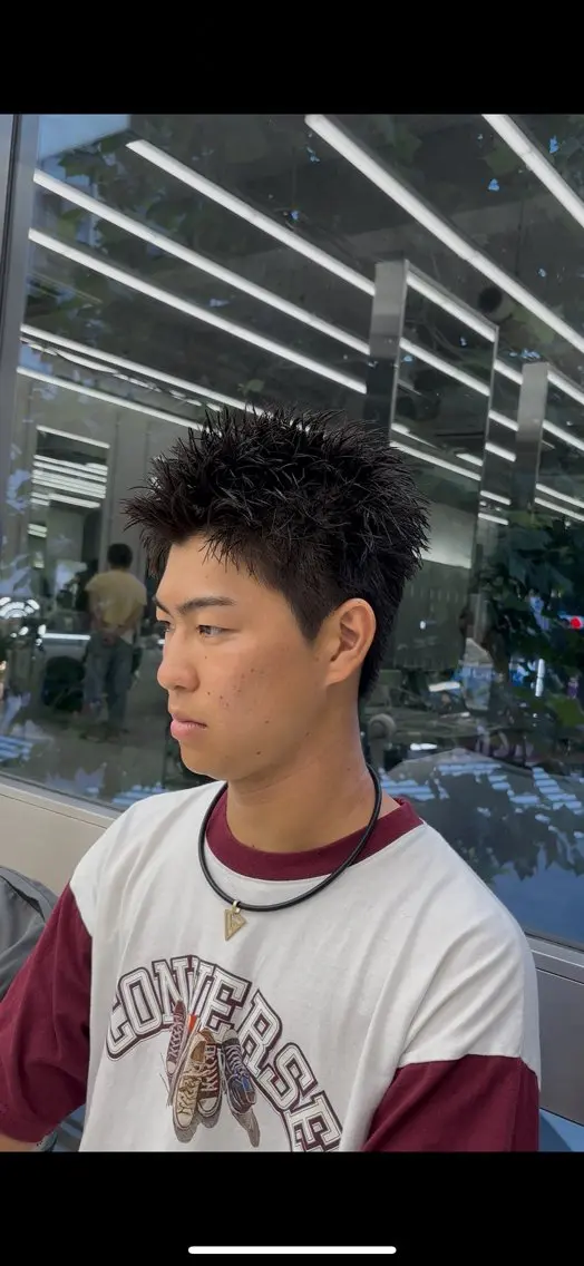 パーマ メンズ メンズパーマ スパイキーショート メンズパーマ/ 西條 吏温のヘアスタイル
