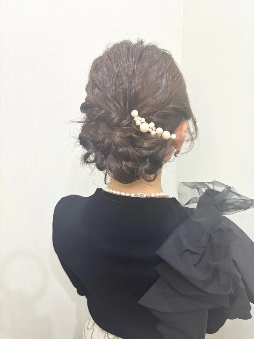 🎀ヘアアレンジ🎀結婚式♡浴衣♡などにぴったり✨/ヘアセットの写真