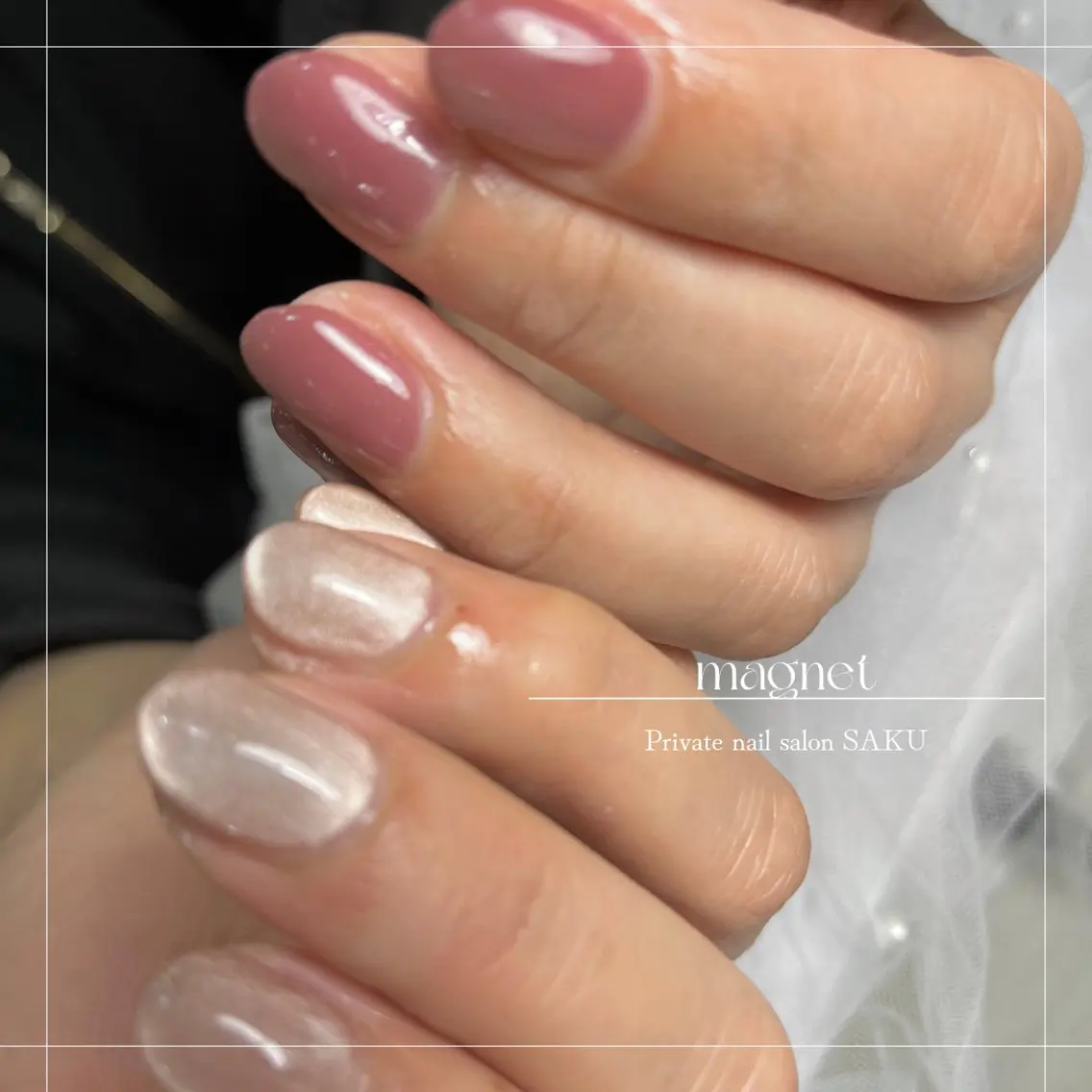 ネイル ニュアンスネイル シンプルネイル SAKU nail 作島茜のネイルデザイン