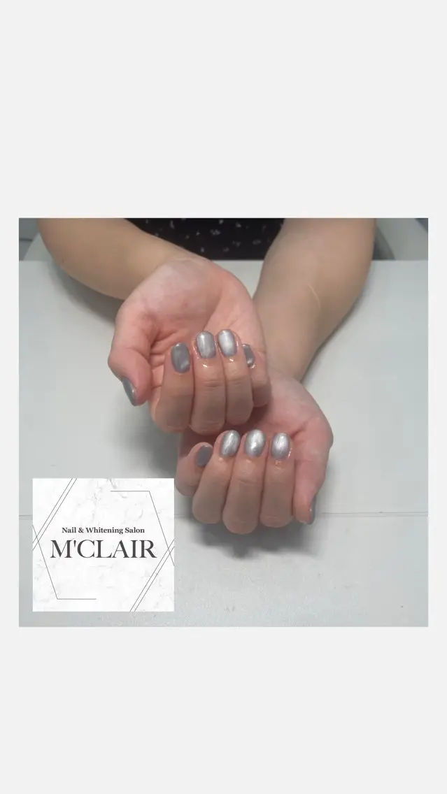 ネイル マグネットネイル マグネットワンカラー ワンカラーネイル M'CLAIR makikoのネイルデザイン