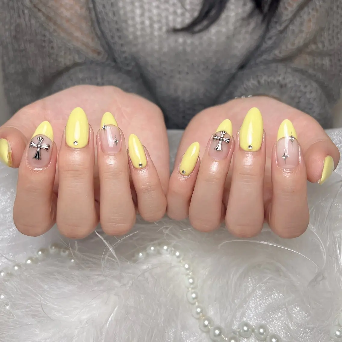 ネイル 長さ出し フットネイル フレンチネイル ガラスフレンチ グラデーション ハンドネイル M2beauty Renaのネイルデザイン