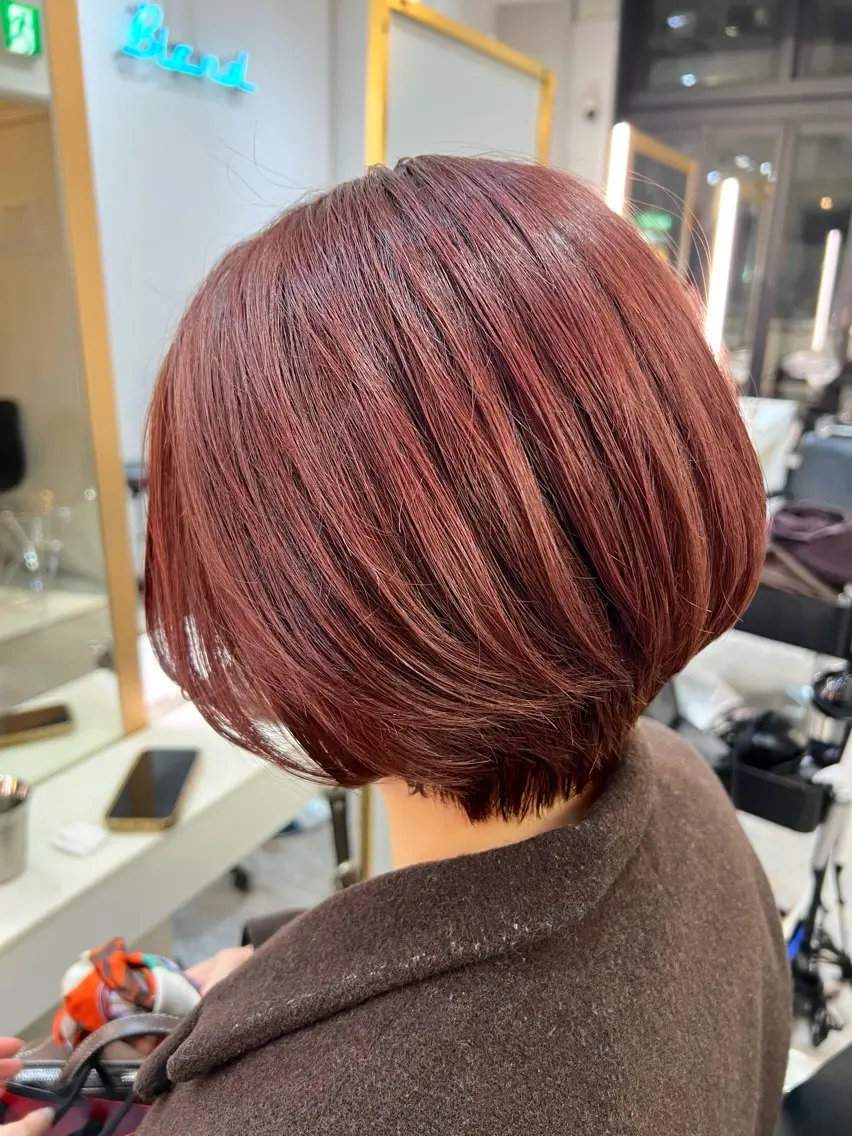 ミディアム カラー ハイライト白髪ぼかし メンズパーマ渋谷のヘアスタイル