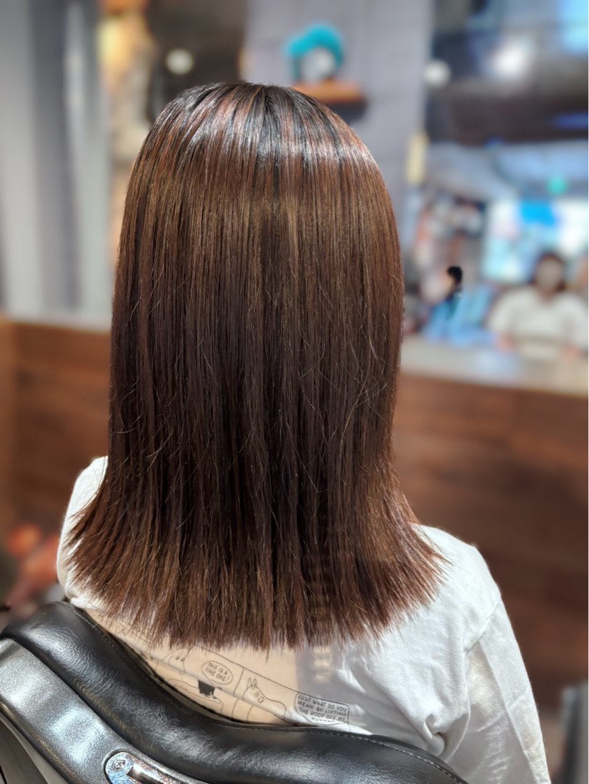 ミディアム ヘアカラー トリートメント しみず りぶのヘアスタイル