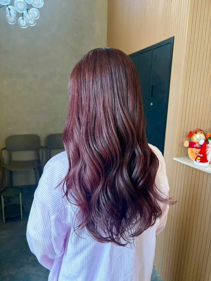 セミロング カラー ブラウンカラー ピンクカラー ピンクブラウン ボブ/レイヤー/暖色 カラー/モモカ🎀のヘアスタイル
