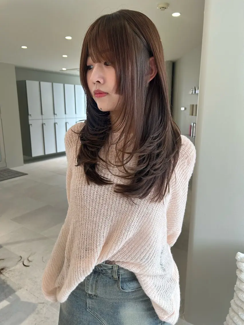 ロング カラー レイヤーカット カット 海外レイヤー /NAGISAのヘアスタイル