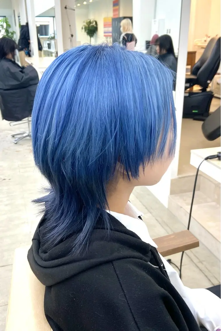 ショート カラー ブルーカラー BOB🌟ハイトーン /ブリーチ/TAKUのヘアスタイル
