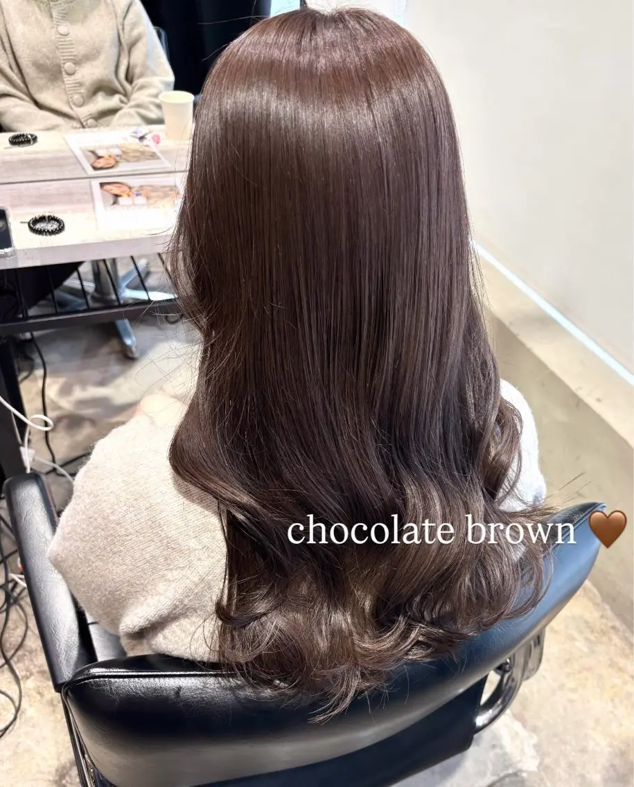 ロング カラー カット ヘアカラー 韓国風レイヤーカット 🍒サンジキ アカリのヘアスタイル