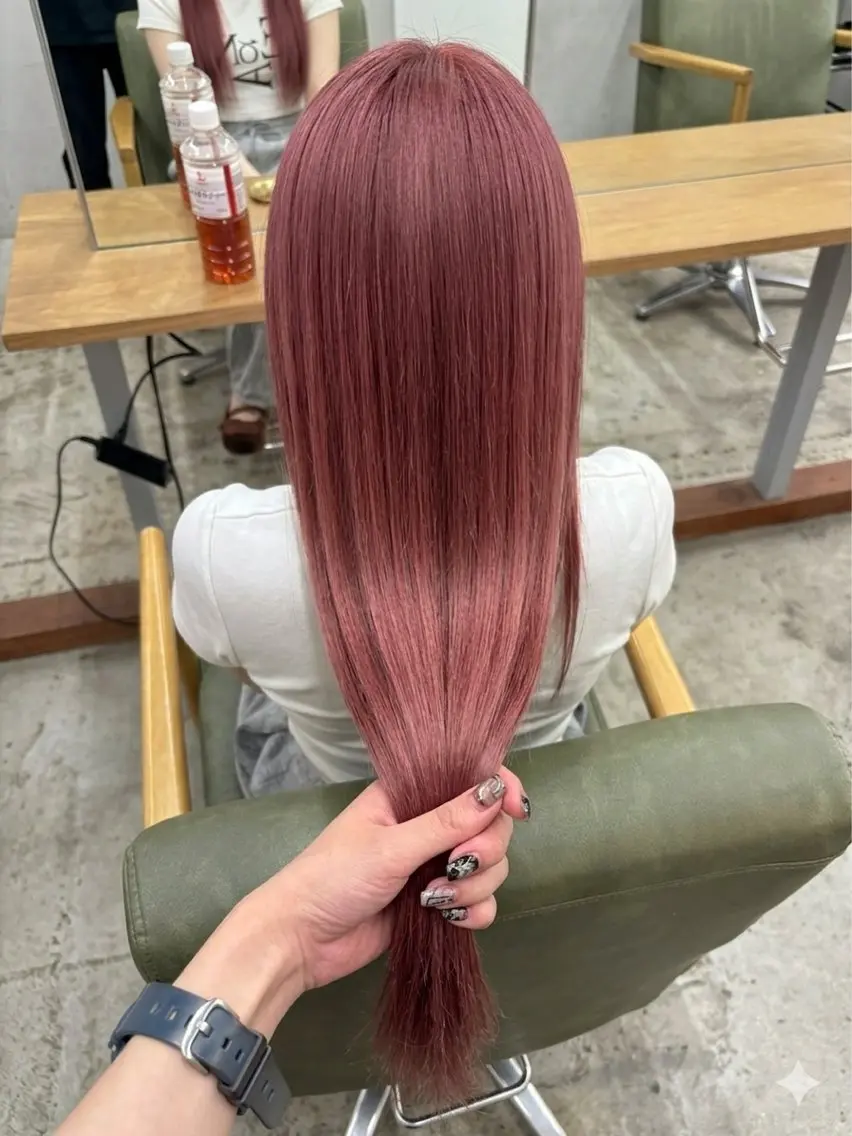 ロング ボブ 髪質改善 レイヤーカット 縮毛矯正 トリートメント カット ヘアカラー トリートメント Kaho/大阪心斎橋 ボブ/レイヤー/艶髪のヘアスタイル