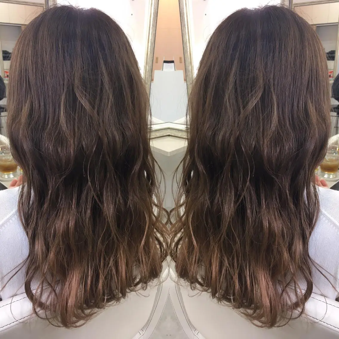 セミロング ロング カラー 髪質改善 中川　翔のヘアスタイル