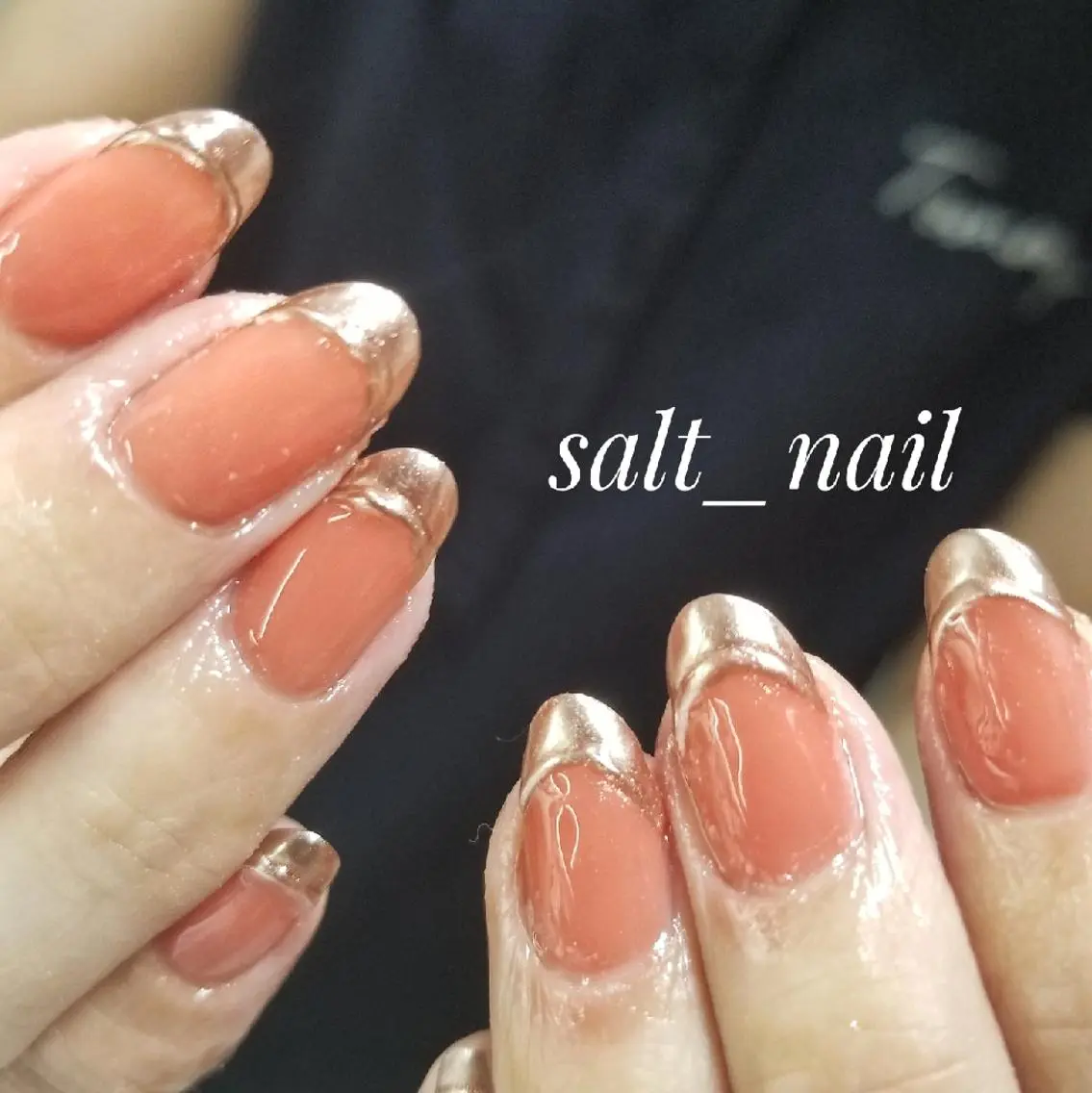 ネイル フレンチネイル ミラーネイル シンプルネイル 個人サロン saltnailのネイルデザイン