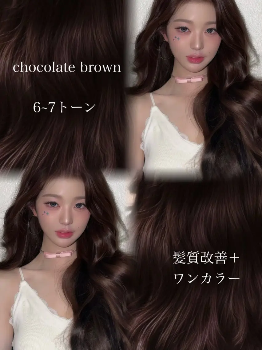 カラー 艶髪/ミルクティー ブラウン🐾  てちのヘアスタイル
