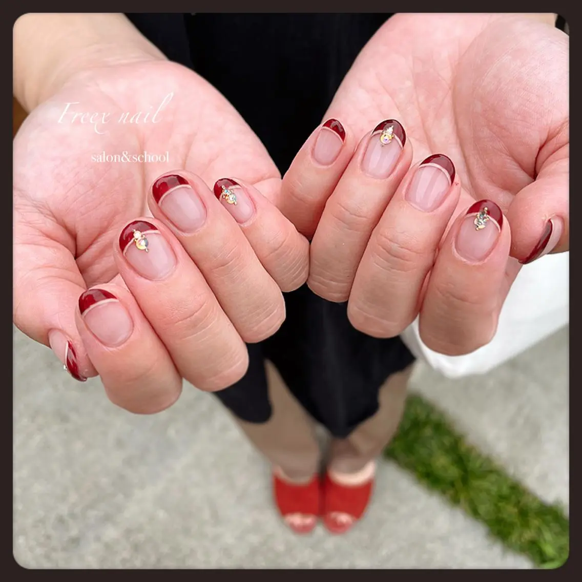 ネイル フレンチネイル ハンドネイル ハンドケア freex nail /ニュアンス/個性派のネイルデザイン