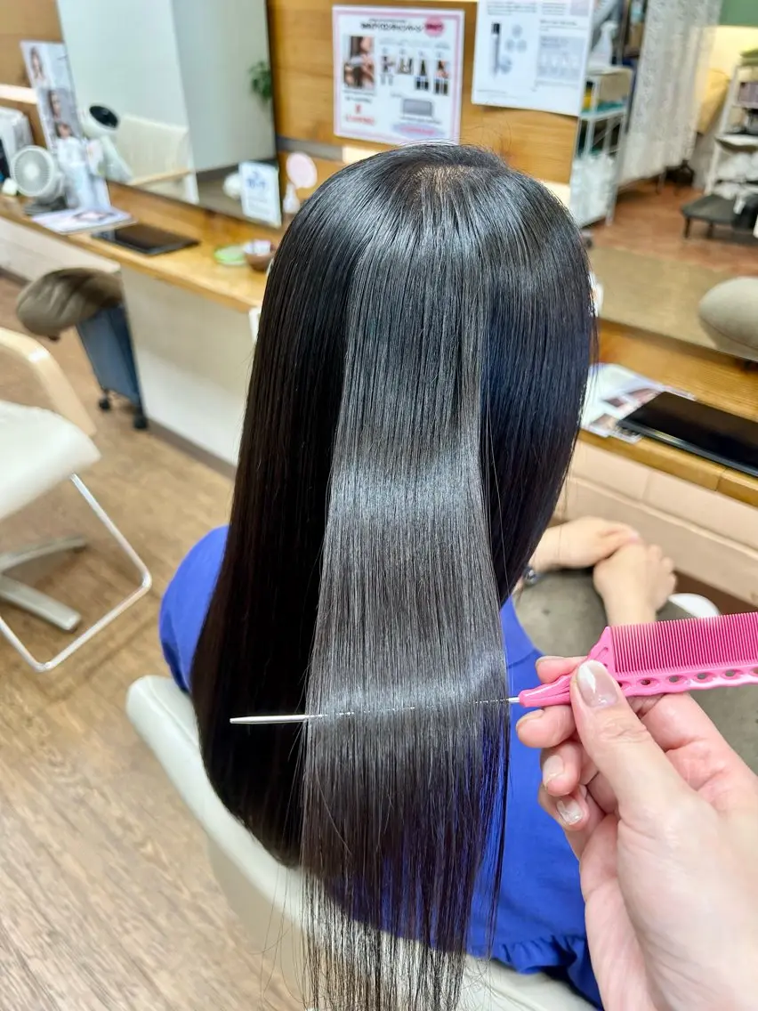 ロング 神谷 千明のヘアスタイル