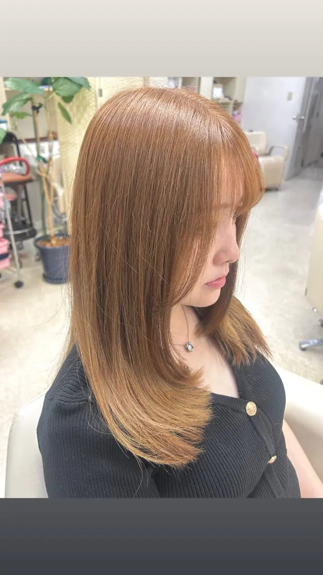 セミロング ヘアカラー 武田 悠生乃のヘアスタイル