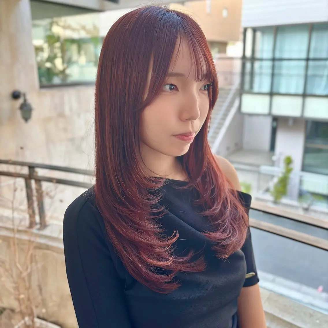 ロング カット ヘアカラー トリートメント クロスパーマ/ YAGIのヘアスタイル