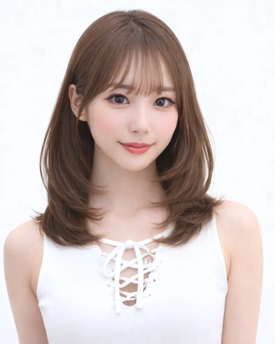 ミディアム カット 縮毛矯正 トリートメント 髪質改善/縮毛矯正/ 似合わせ/青木孝憲のヘアスタイル