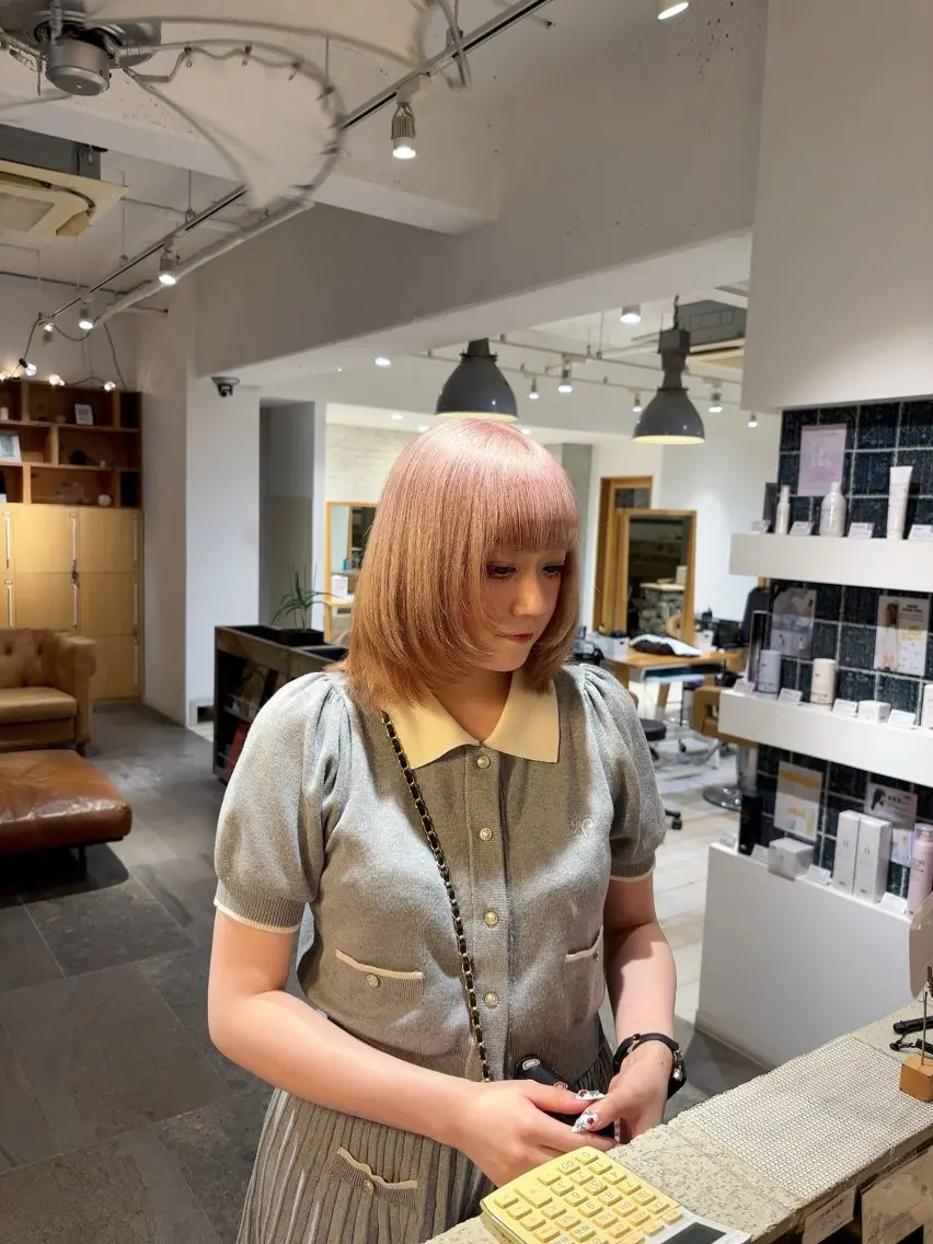 ミディアム カラー ヘアカラー EARTH三鷹 KOKOROのヘアスタイル