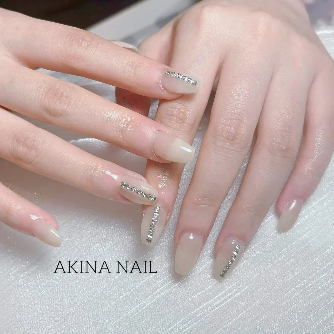 セミロング ハンドネイル Akina Nail 亀戸のネイルデザイン