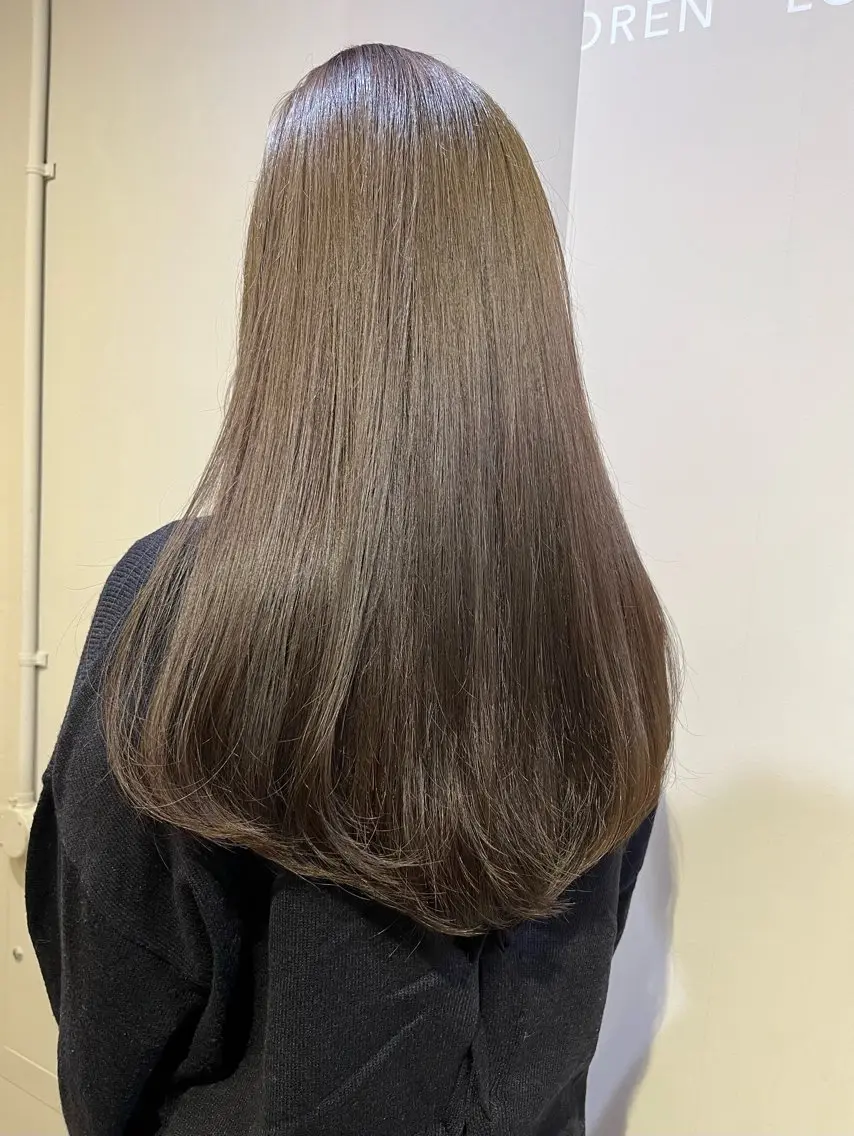 カラー ヘアカラー レイヤーカット🍏 オリーブ/ののかのヘアスタイル