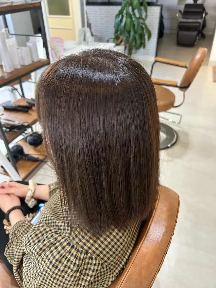 カラー グレージュ オリーブグレージュ オリーブグレー annuy ハルタのヘアスタイル