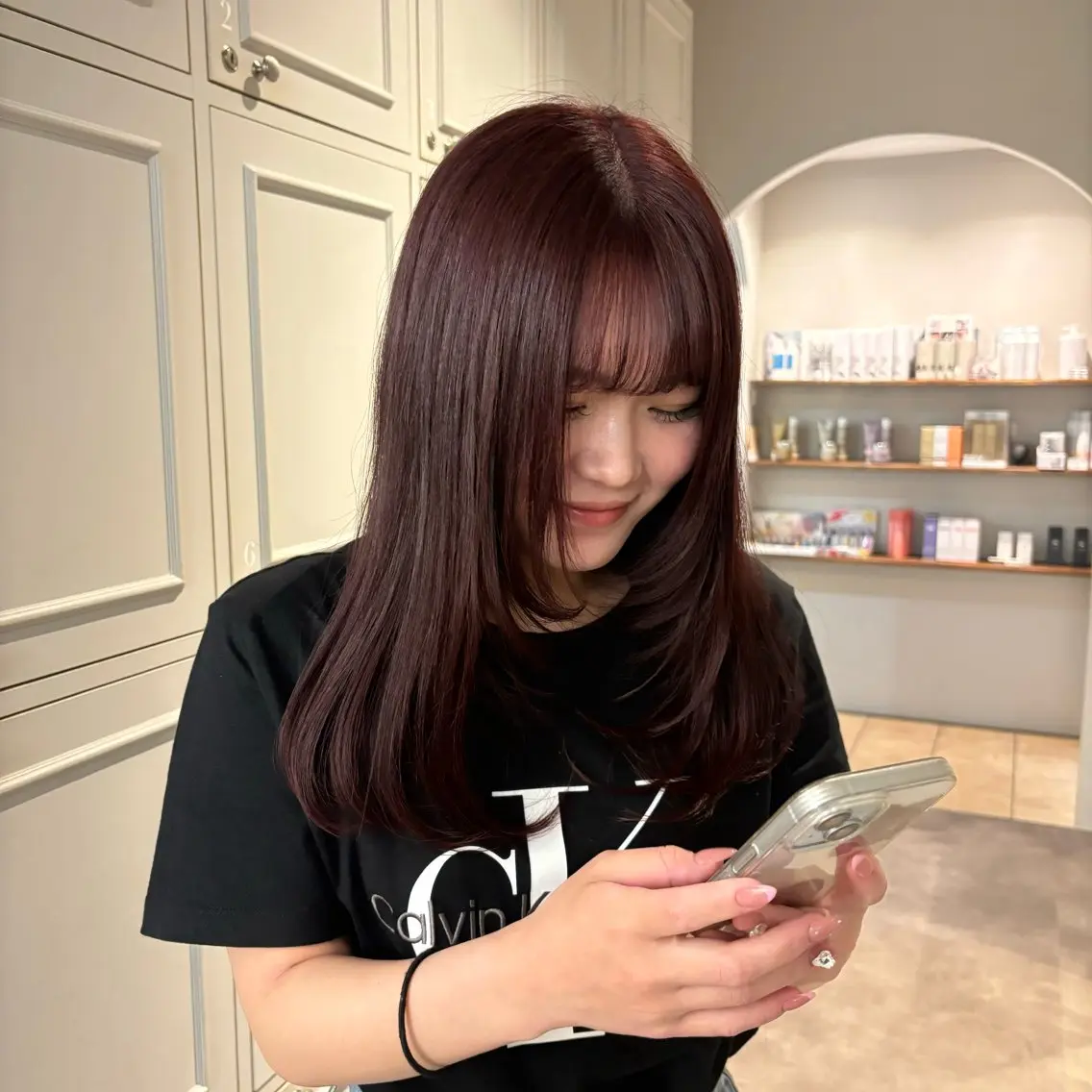 セミロング カラー 岩切 美海のヘアスタイル