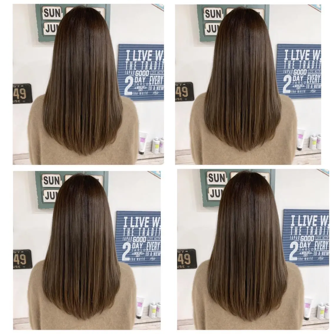 セミロング カラー カット ヘアカラー 京都大人女性ショート 徒歩1分/秋山のヘアスタイル
