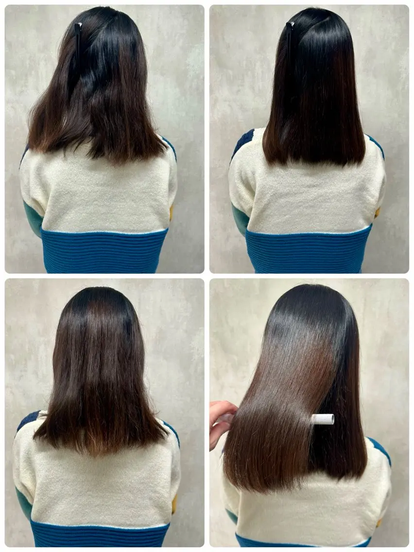 セミロング 縮毛矯正 トリートメント ⚠️美容室迷子⚠️ 谷口にお任せ😊のヘアスタイル