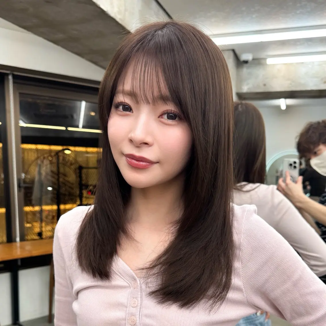 ミディアム カラー レイヤー🐑髪質改善 多幸感カラー/みきとのヘアスタイル