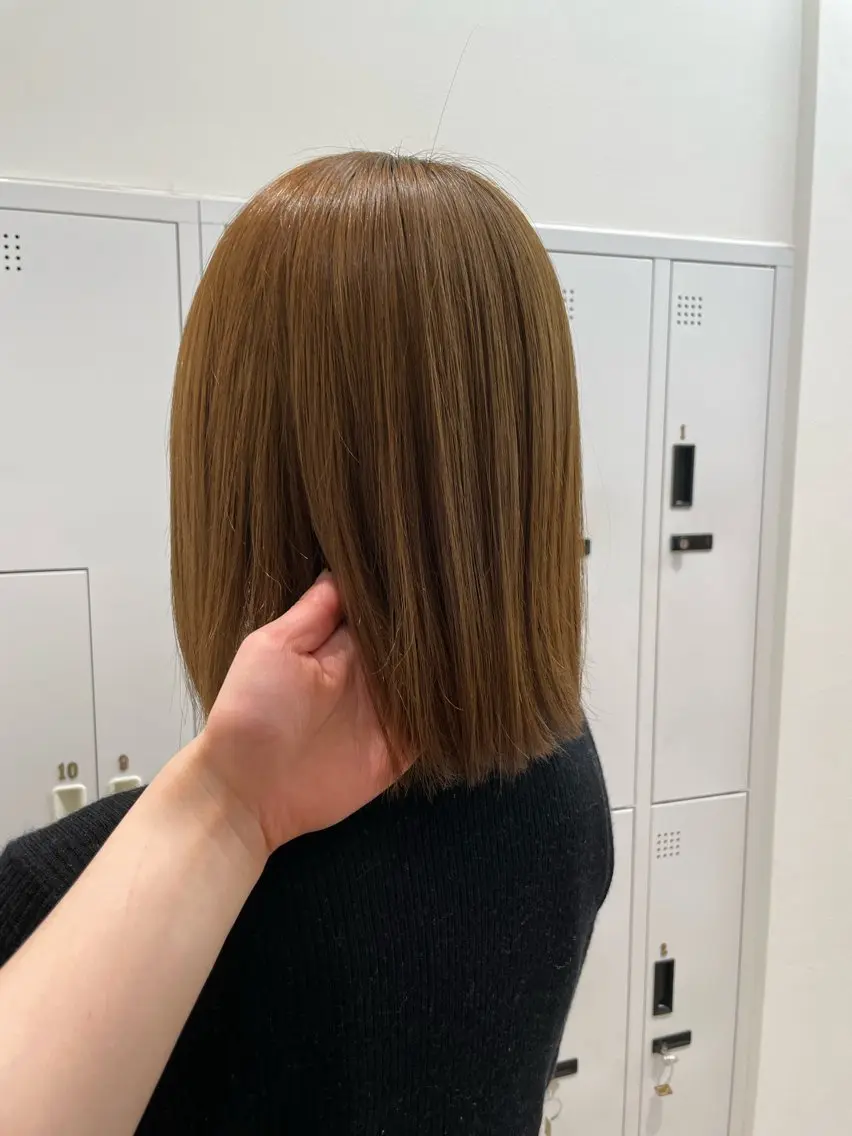 ミディアム カラー ブリーチ トリートメント たなか こころ🎀のヘアスタイル